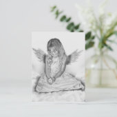 Herdenking van Briefkaart met een engeltje (Staand voorkant)