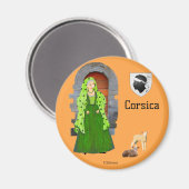 Herdenking van Corsica, Frankrijk Magneet (Voorkant / Achterkant)