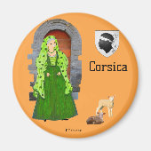 Herdenking van Corsica, Frankrijk Magneet (Voorkant)