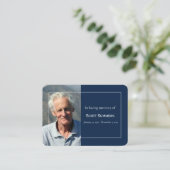 Herdenking van de begrafenis van de levensfoto visitekaartje (Staand voorkant)