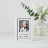 Herdenking van de begrafenis van de levensfoto visitekaartje (Staand voorkant)