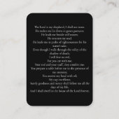 Herdenking van de begrafenis van de levensfoto visitekaartje (Achterkant)