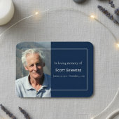 Herdenking van de begrafenis van de levensfoto visitekaartje