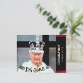 Herdenking van de coronatie HRH King Charles III Briefkaart (Staand voorkant)