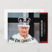 Herdenking van de coronatie HRH King Charles III Briefkaart (Voorkant / Achterkant)