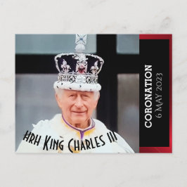 Herdenking van de coronatie HRH King Charles III Briefkaart