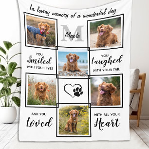 Herdenking van de Dog van het Pet 6 Foto Collage Fleece Deken
