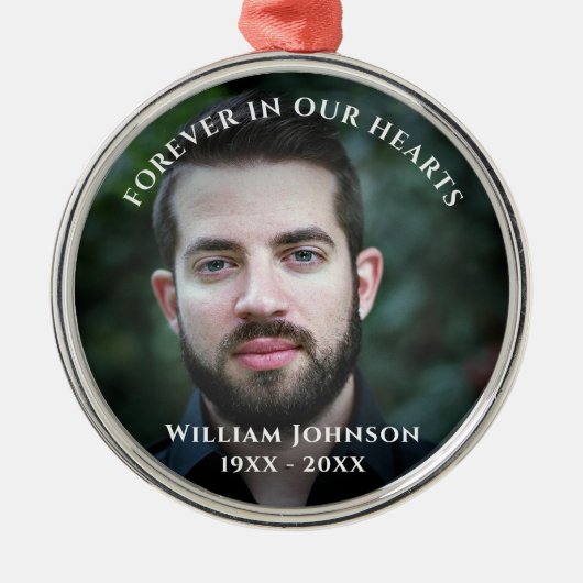 Herdenking van de dood - herdenking van het leven  metalen ornament (Voorkant)