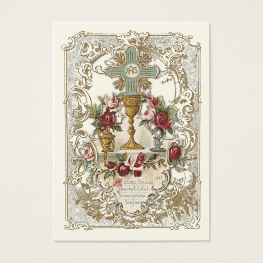 Herdenking van de Eerste Heilige Communie van Eleg Visitekaartje (Voorkant)