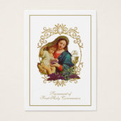 Herdenking van de Eerste Heilige Communie van Eleg Visitekaartje (Voorkant)