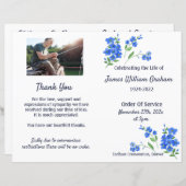 Herdenking van de Funeral Order of Service Program (Voorkant / Achterkant)