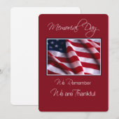 Herdenking van de Gebeurtenis van de Dag, Vlag op  Kaart (Voorkant / Achterkant)