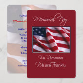 Herdenking van de Gebeurtenis van de Dag, Vlag op Kaart (Voorkant / Achterkant)