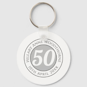 Herdenking van de geboorte met Naam, Leeftijd, & D Sleutelhanger