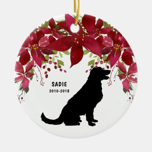 Herdenking van de Golden Retriever Keramisch Ornament (Voorkant)