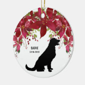Herdenking van de Golden Retriever Keramisch Ornament (Links)
