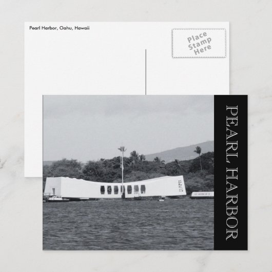 herdenking van de havenhaven briefkaart (Voorkant / Achterkant)