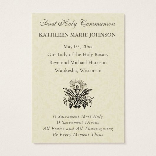 Herdenking van de Heilige Kaart (Achterkant)