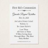 Herdenking van de Heilige Kaart Chalice Eerste Hei (Achterkant)