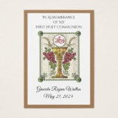 Herdenking van de Heilige Kaart Chalice Eerste Hei (Voorkant)