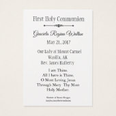 Herdenking van de Heilige Kaart voor de Eerste Hei (Achterkant)