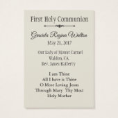 Herdenking van de Heilige Kaart voor de Eerste Hei (Achterkant)