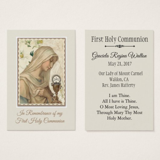 Herdenking van de Heilige Kaart voor de Eerste Hei (Voorkant /achterkant)