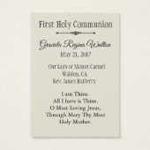 Herdenking van de Heilige Kaart voor de Eerste Hei (Achterkant)