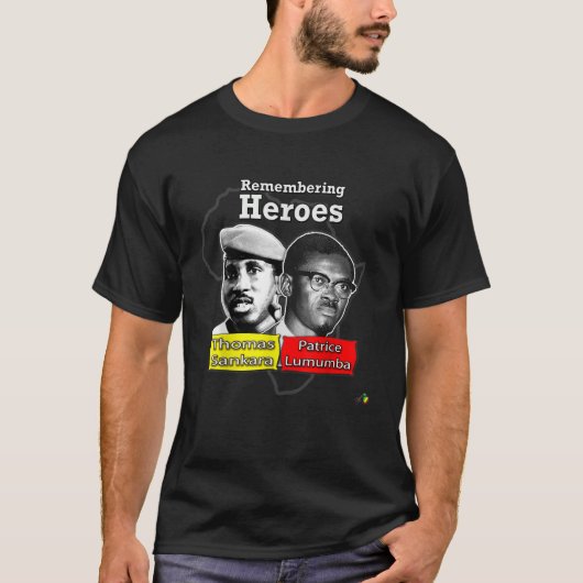 Herdenking van de helden Thomas Sankara Patrice Lu T-shirt (Voorkant)