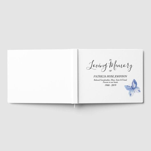 Herdenking van de herdenking van de blauwe vlinder gastenboek (Volledig)