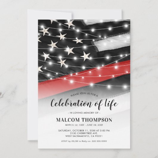 Herdenking van de herdenking van de brandweervrouw kaart (Voorkant)