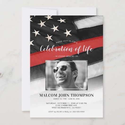 Herdenking van de herdenking van de brandweervrouw kaart (Voorkant)