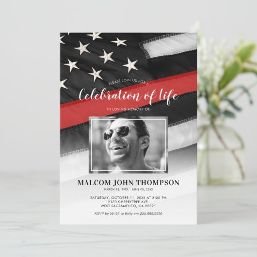 Herdenking van de herdenking van de brandweervrouw kaart (Staand voorkant)