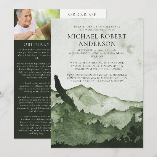 Herdenking van de herdenking van het bergbos kaart (Voorkant / Achterkant)