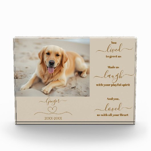 Herdenking van de hond - fotoblokken (Voorkant)