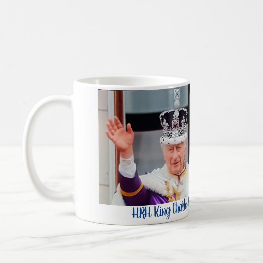 Herdenking van de koning Charles III Coronation mo Koffiemok (Links)