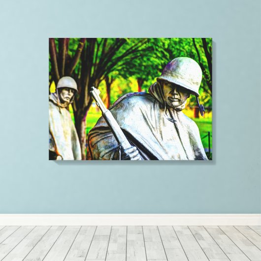 Herdenking van de Koreaanse Oorlog Canvas Afdruk (Insitu (Houten vloer))