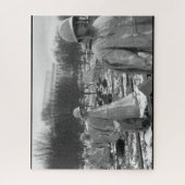 herdenking van de koreaanse oorlog zwart - wit legpuzzel (Verticaal)