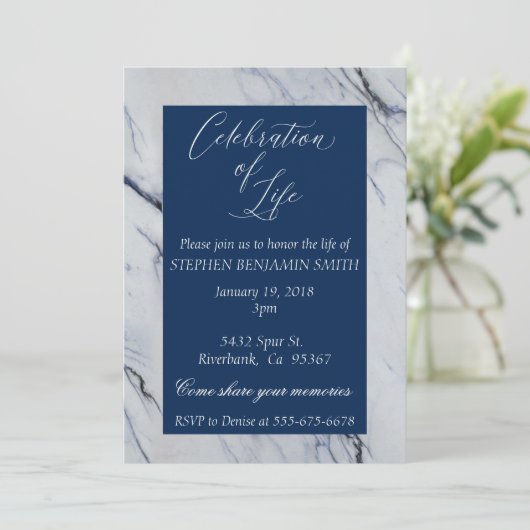 Herdenking van de levensdenkdienst kaart (Staand voorkant)