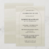 Herdenking van de levensherdenkingsminimalist Boho Kaart (Voorkant / Achterkant)