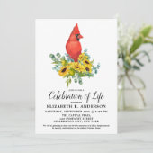 Herdenking van de levenskardinaal van de bloemen kaart (Staand voorkant)