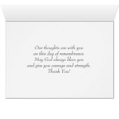 Herdenking van de militaire Wenskaarten van onze h (Binenzijde Horizontaal (Onderkant))