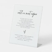 Herdenking van de minimale huwelijksgeborene reclamebord met voetstuk (Voorkant)