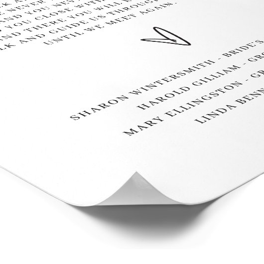 Herdenking van de moderne huwelijksgeborene poster (Hoek)