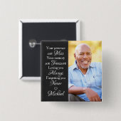 Herdenking van de moderne Memorial Foto Vierkante Button 5,1 Cm (Voorkant /achterkant)