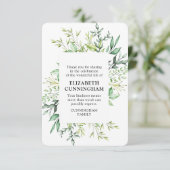 Herdenking van de moderne Waterverf Bedankkaart (Staand voorkant)