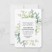 Herdenking van de moderne Waterverf Bedankkaart (Voorkant)