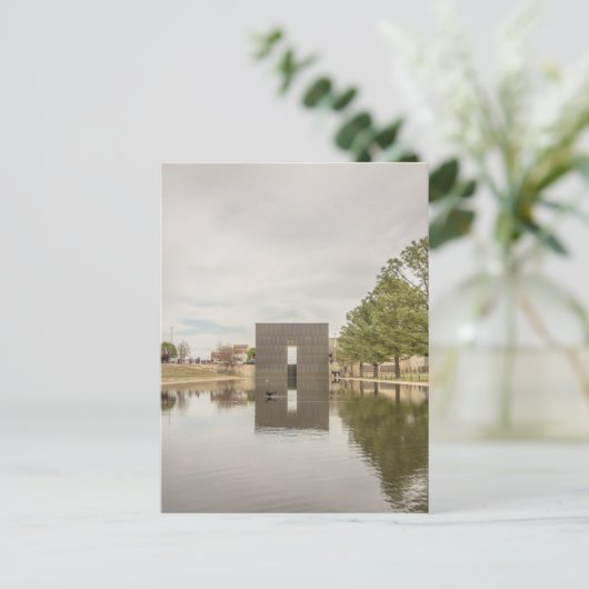 herdenking van de stad oklahoma briefkaart (Staand voorkant)