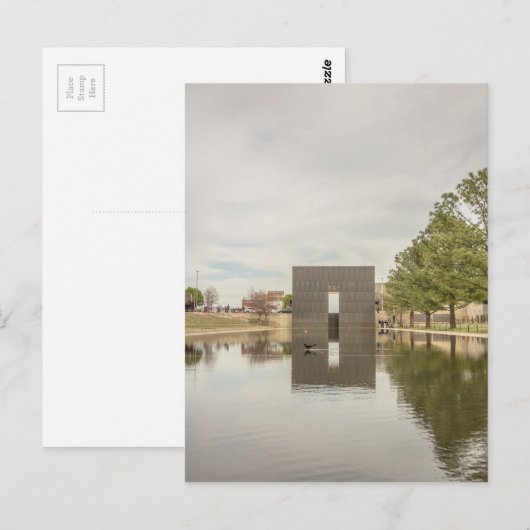 herdenking van de stad oklahoma briefkaart (Voorkant / Achterkant)