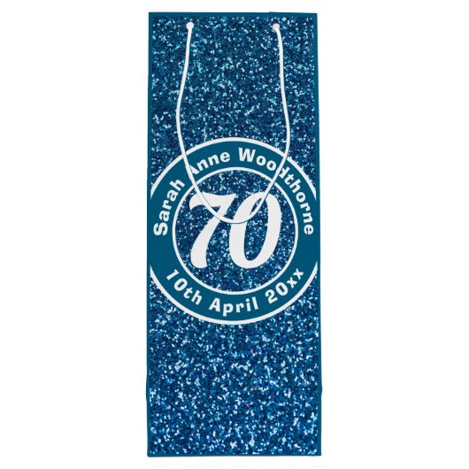 Herdenking van de verjaardag met Naam, Leeftijd, e Wijn Cadeautas (Achterkant)